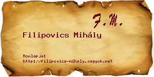 Filipovics Mihály névjegykártya